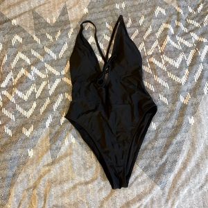 High leg one piece swimsuit